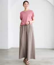 FMLGD13280 MICHEL KLEIN(ミッシェルクラン) [セットアップ対応/リラックスボトム]ドローストリングワイドパンツ ブラック