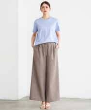 FMLGD13280 MICHEL KLEIN(ミッシェルクラン) [セットアップ対応/リラックスボトム]ドローストリングワイドパンツ ブラック