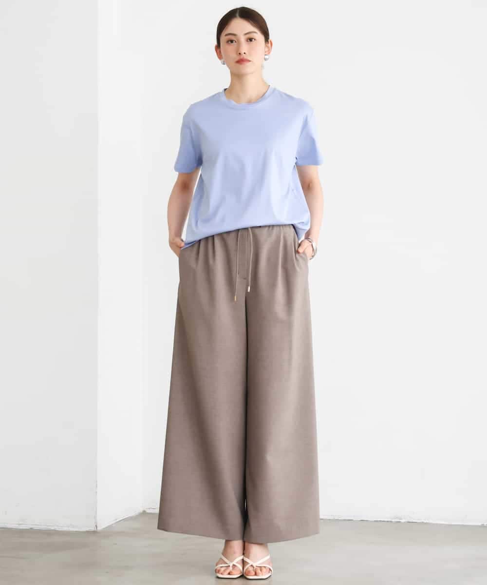 FMLGD13280 MICHEL KLEIN(ミッシェルクラン) [セットアップ対応/リラックスボトム]ドローストリングワイドパンツ ブラック