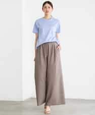 FMLGD13280 MICHEL KLEIN(ミッシェルクラン) [セットアップ対応/リラックスボトム]ドローストリングワイドパンツ ブラック