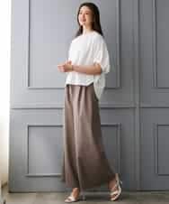 FMLGD13280 MICHEL KLEIN(ミッシェルクラン) [セットアップ対応/リラックスボトム]ドローストリングワイドパンツ ブラック