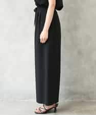 FMLGD13280 MICHEL KLEIN(ミッシェルクラン) [セットアップ対応/リラックスボトム]ドローストリングワイドパンツ ブラック