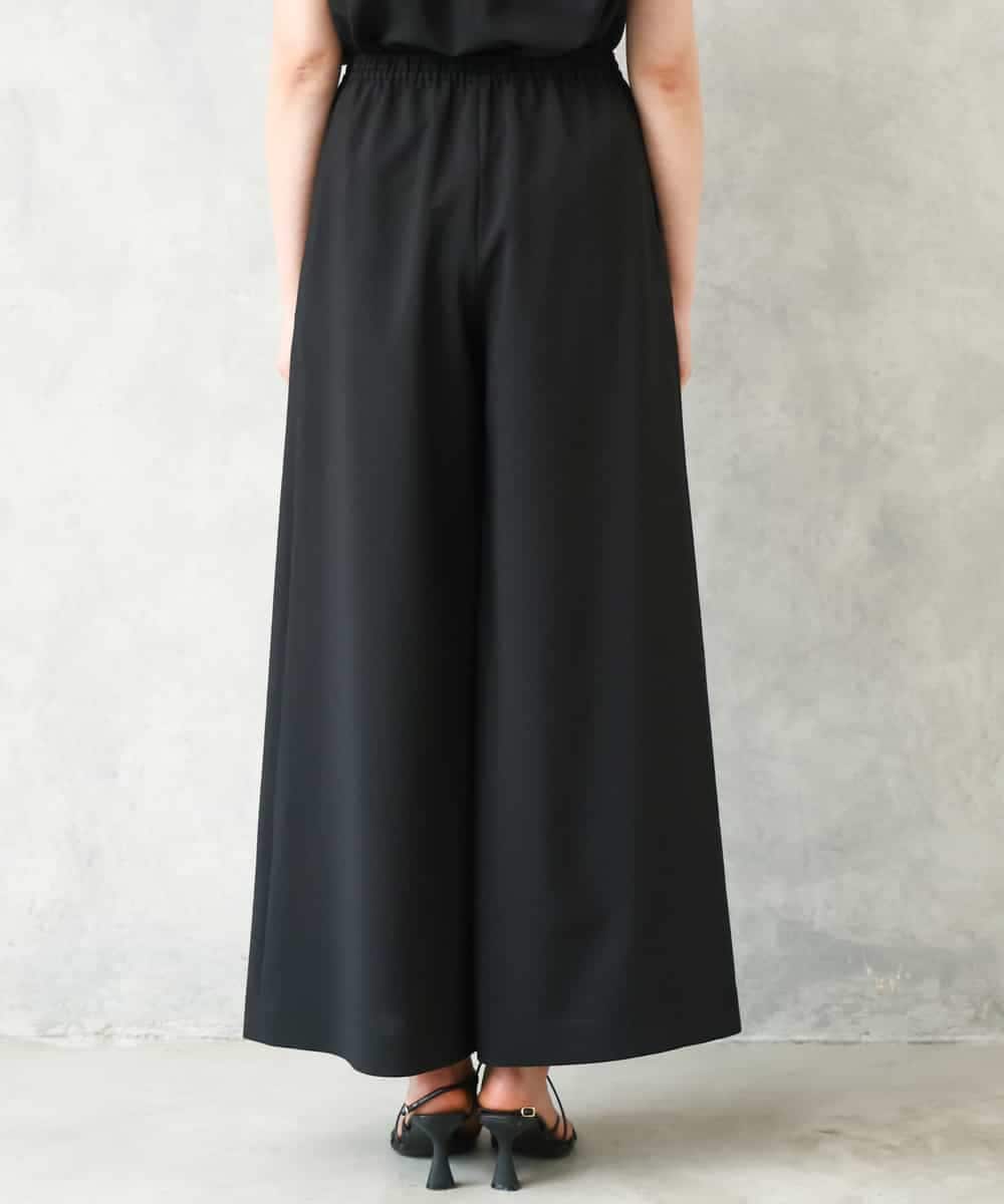 FMLGD13280 MICHEL KLEIN(ミッシェルクラン) [セットアップ対応/リラックスボトム]ドローストリングワイドパンツ ブラック