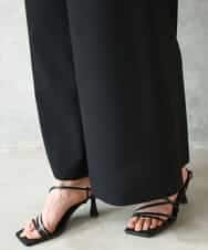 FMLGD13280 MICHEL KLEIN(ミッシェルクラン) [セットアップ対応/リラックスボトム]ドローストリングワイドパンツ ブラック