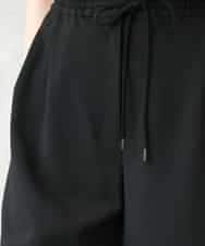 FMLGD13280 MICHEL KLEIN(ミッシェルクラン) [セットアップ対応/リラックスボトム]ドローストリングワイドパンツ ブラック