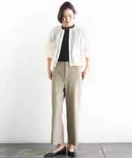 FMLGD17200 MICHEL KLEIN(ミッシェルクラン) [定番人気]ドライストレッチワイドパンツ カーキ