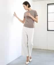 FMLGD17200 MICHEL KLEIN(ミッシェルクラン) [定番人気]ドライストレッチワイドパンツ カーキ