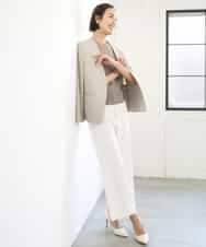 FMLGD17200 MICHEL KLEIN(ミッシェルクラン) [定番人気]ドライストレッチワイドパンツ カーキ