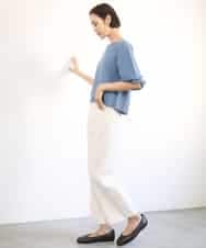 FMLGD17200 MICHEL KLEIN(ミッシェルクラン) [定番人気]ドライストレッチワイドパンツ カーキ