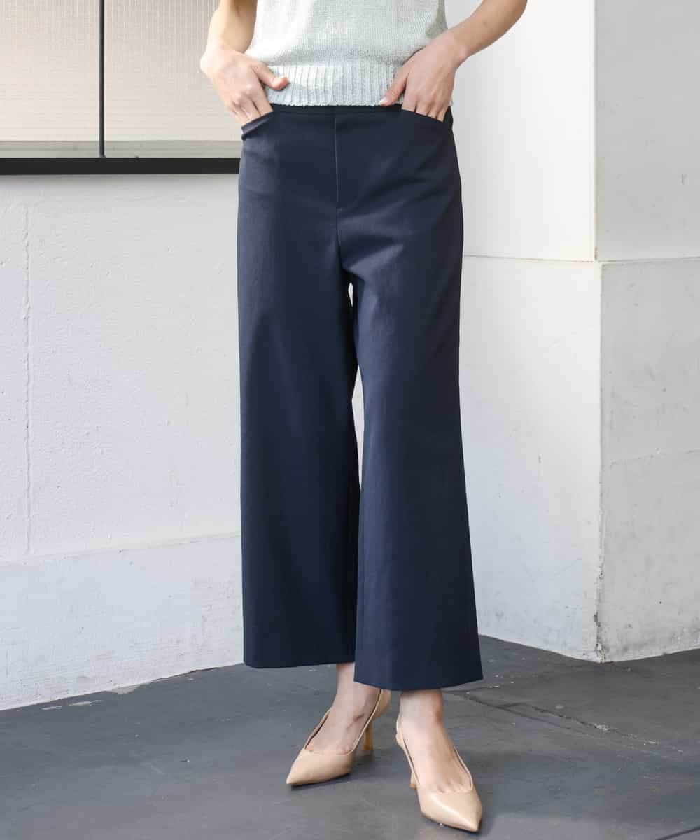 FMLGD17200 MICHEL KLEIN(ミッシェルクラン) [定番人気]ドライストレッチワイドパンツ カーキ