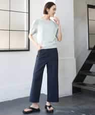 FMLGD17200 MICHEL KLEIN(ミッシェルクラン) [定番人気]ドライストレッチワイドパンツ カーキ