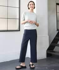 FMLGD17200 MICHEL KLEIN(ミッシェルクラン) [定番人気]ドライストレッチワイドパンツ カーキ