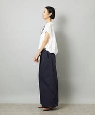 FMLGD22260 MICHEL KLEIN(ミッシェルクラン) 2タックワイドチノパンツ ベージュ