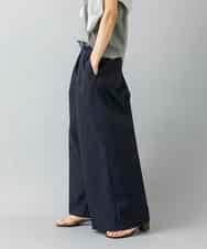 FMLGD22260 MICHEL KLEIN(ミッシェルクラン) 2タックワイドチノパンツ ベージュ