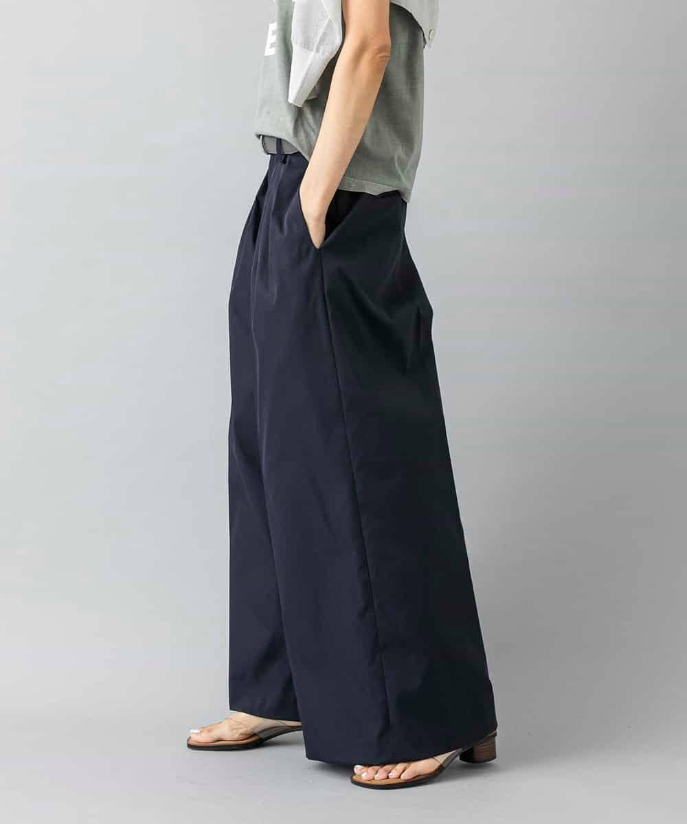 FMLGD22260 MICHEL KLEIN(ミッシェルクラン) 2タックワイドチノパンツ ベージュ
