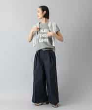 FMLGD22260 MICHEL KLEIN(ミッシェルクラン) 2タックワイドチノパンツ ベージュ