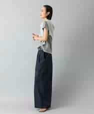 FMLGD22260 MICHEL KLEIN(ミッシェルクラン) 2タックワイドチノパンツ ベージュ