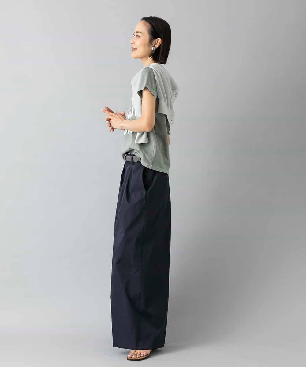 FMLGD22260 MICHEL KLEIN(ミッシェルクラン) 2タックワイドチノパンツ ベージュ