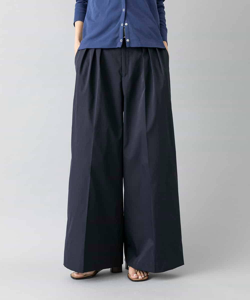 FMLGD22260 MICHEL KLEIN(ミッシェルクラン) 2タックワイドチノパンツ ベージュ