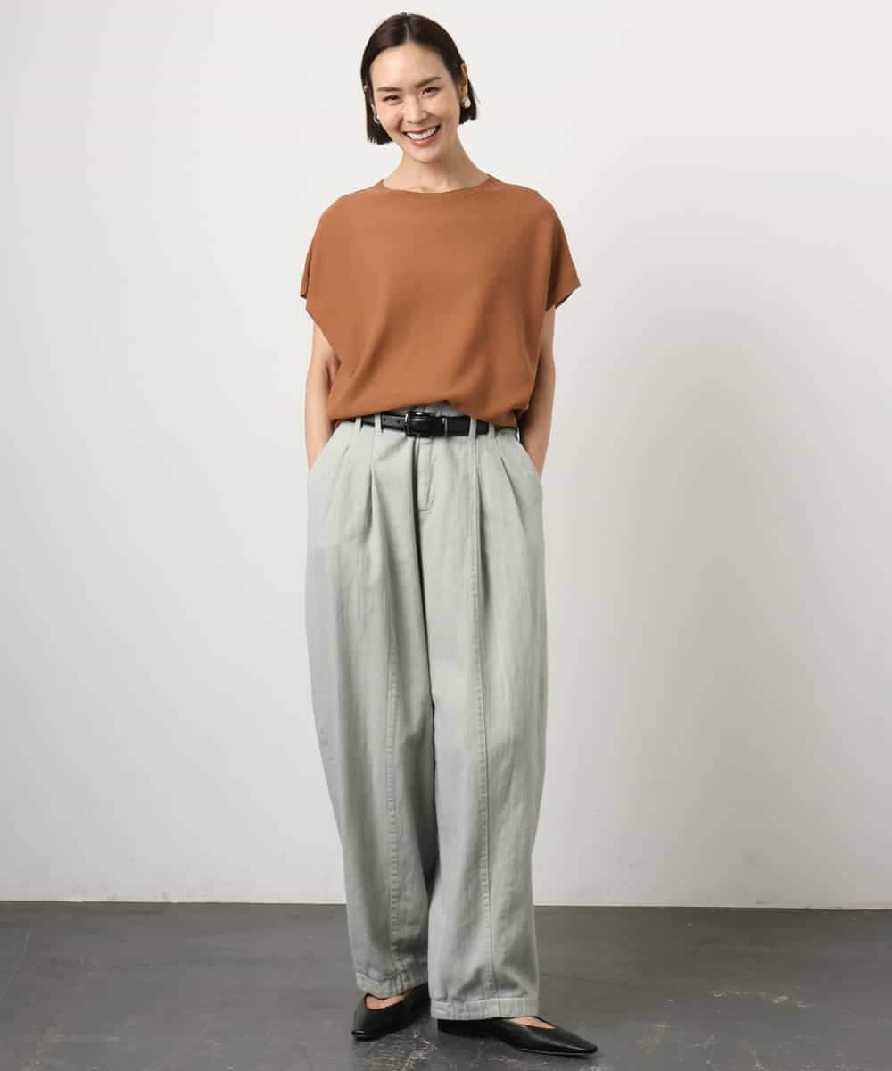 FMLGE01450 MICHEL KLEIN(ミッシェルクラン) [セットアップ対応]デニムバレルパンツ ライトグレー