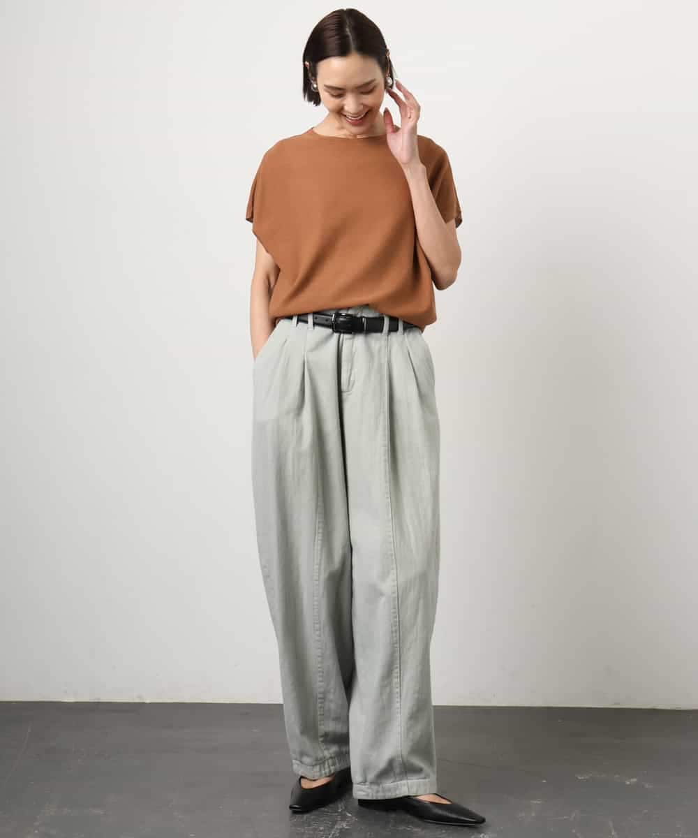 FMLGE01450 MICHEL KLEIN(ミッシェルクラン) [セットアップ対応]デニムバレルパンツ ライトグレー