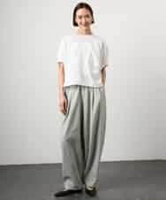 FMLGE01450 MICHEL KLEIN(ミッシェルクラン) [セットアップ対応]デニムバレルパンツ ライトグレー