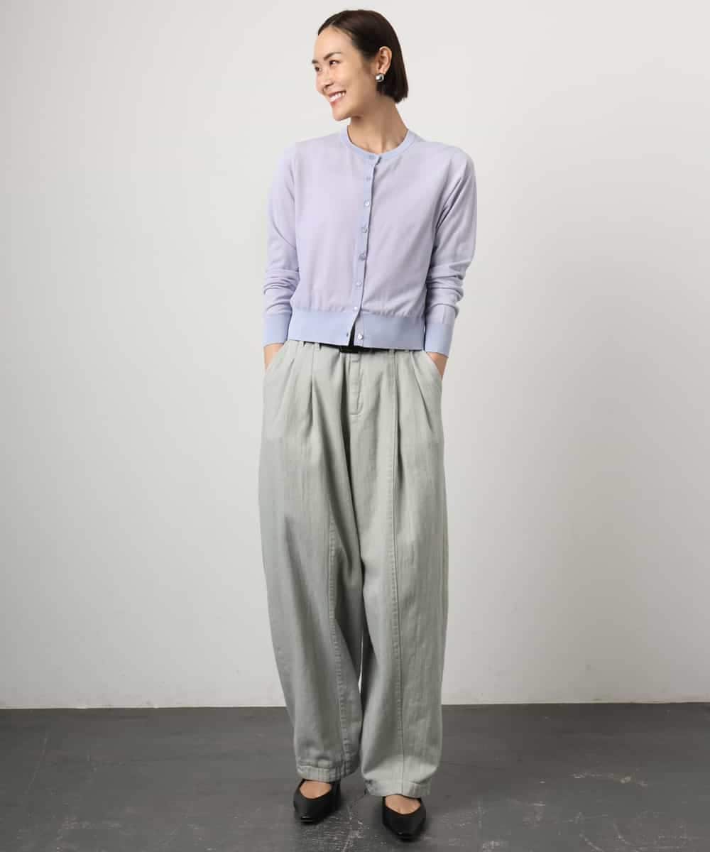 FMLGE01450 MICHEL KLEIN(ミッシェルクラン) [セットアップ対応]デニムバレルパンツ ライトグレー