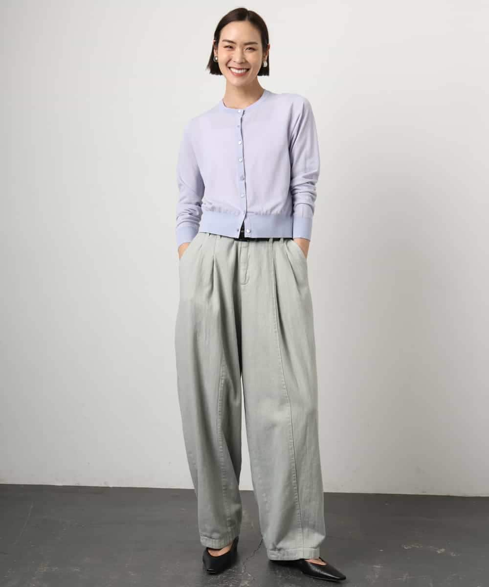 FMLGE01450 MICHEL KLEIN(ミッシェルクラン) [セットアップ対応]デニムバレルパンツ ライトグレー