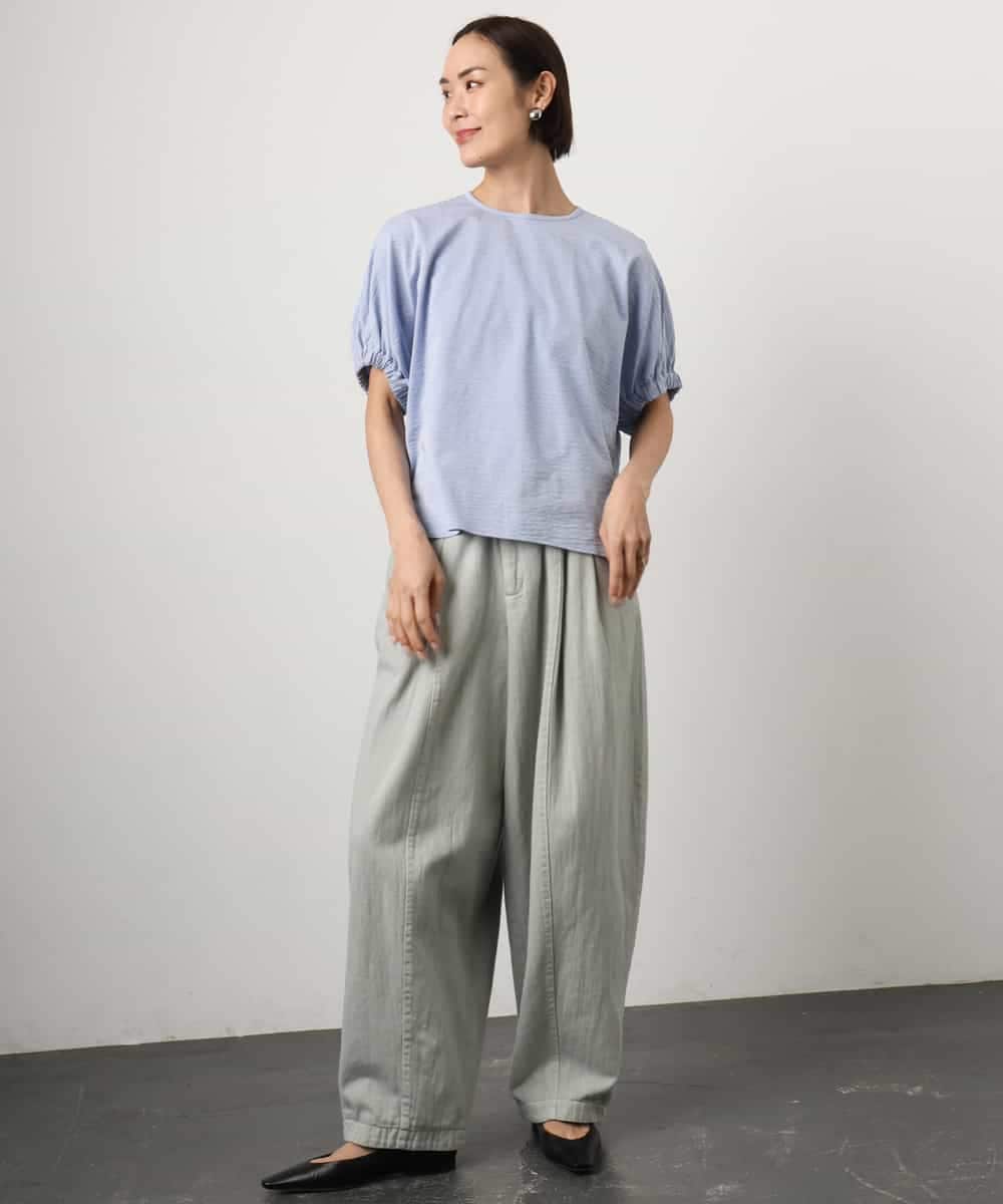 FMLGE01450 MICHEL KLEIN(ミッシェルクラン) [セットアップ対応]デニムバレルパンツ ライトグレー