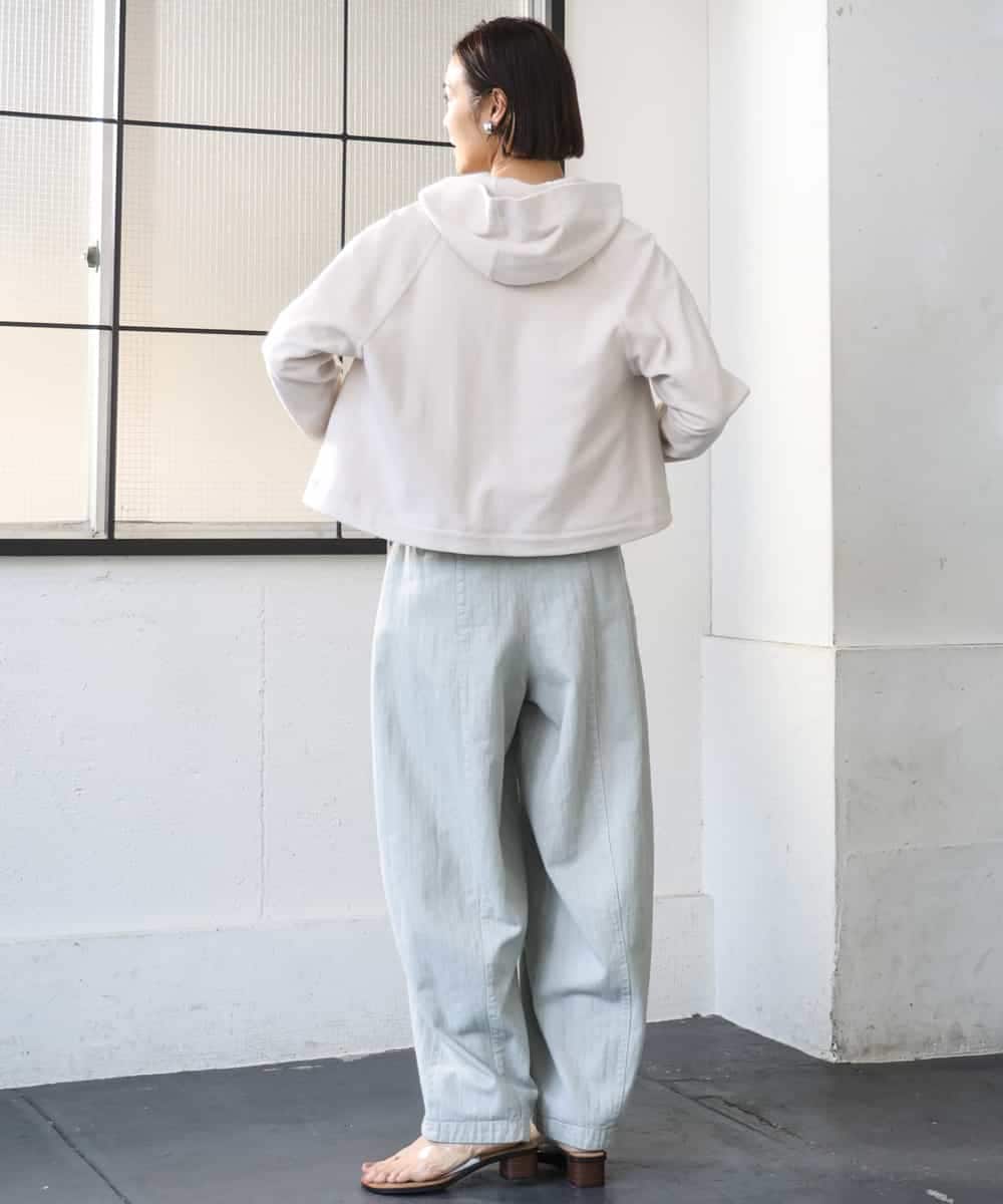 FMLGE01450 MICHEL KLEIN(ミッシェルクラン) [セットアップ対応]デニムバレルパンツ ライトグレー