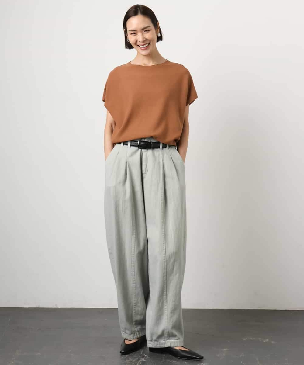 FMLGE01450 MICHEL KLEIN(ミッシェルクラン) [セットアップ対応]デニムバレルパンツ ライトグレー