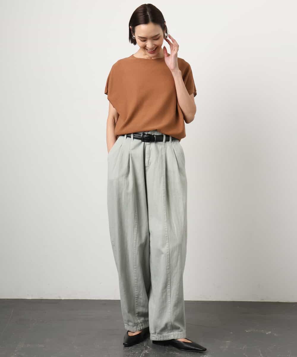 FMLGE01450 MICHEL KLEIN(ミッシェルクラン) [セットアップ対応]デニムバレルパンツ ライトグレー