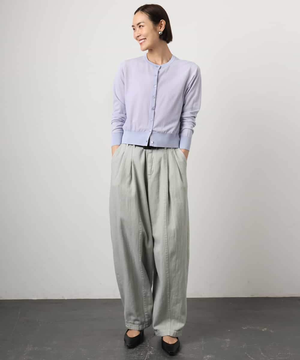 FMLGE01450 MICHEL KLEIN(ミッシェルクラン) [セットアップ対応]デニムバレルパンツ ライトグレー