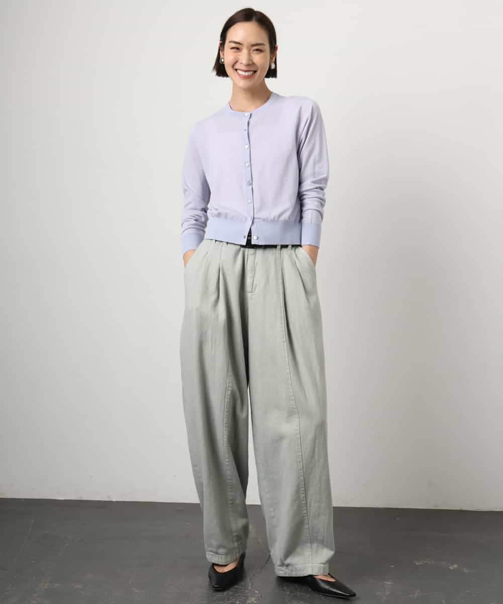 FMLGE01450 MICHEL KLEIN(ミッシェルクラン) [セットアップ対応]デニムバレルパンツ ライトグレー