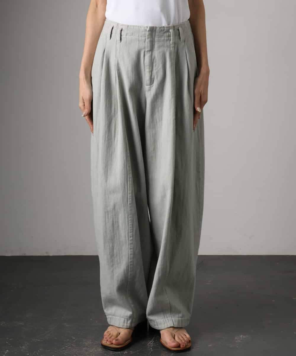 FMLGE01450 MICHEL KLEIN(ミッシェルクラン) [セットアップ対応]デニムバレルパンツ ライトグレー