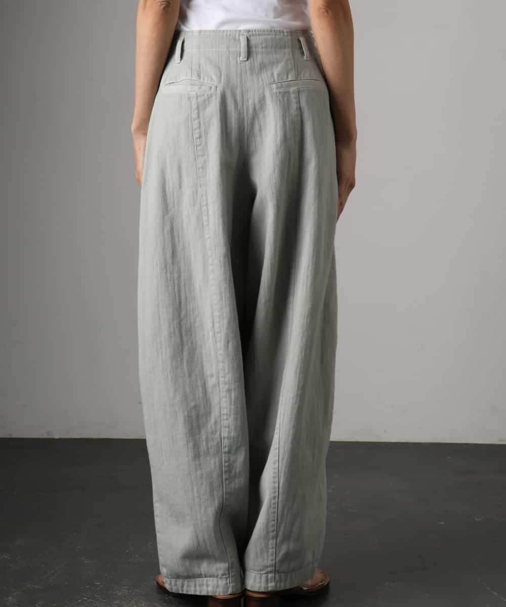 FMLGE01450 MICHEL KLEIN(ミッシェルクラン) [セットアップ対応]デニムバレルパンツ ライトグレー