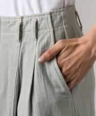 FMLGE01450 MICHEL KLEIN(ミッシェルクラン) [セットアップ対応]デニムバレルパンツ ライトグレー