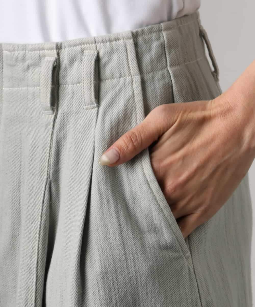 FMLGE01450 MICHEL KLEIN(ミッシェルクラン) [セットアップ対応]デニムバレルパンツ ライトグレー