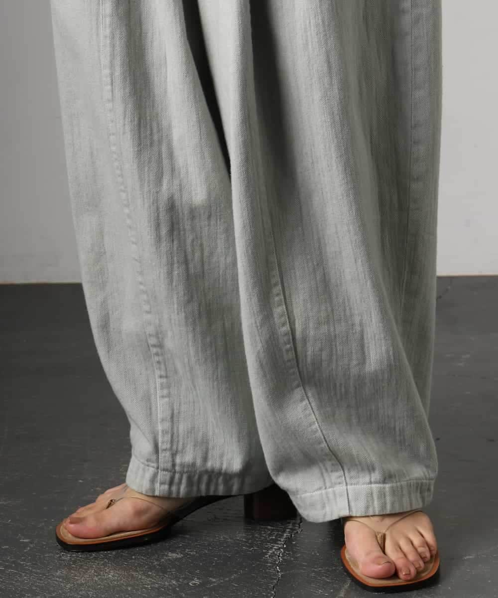 FMLGE01450 MICHEL KLEIN(ミッシェルクラン) [セットアップ対応]デニムバレルパンツ ライトグレー