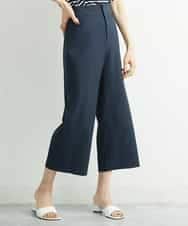 FMLGP55170 MICHEL KLEIN(ミッシェルクラン) [新色追加]ストレッチワイドパンツ（短め） ネイビー(57)