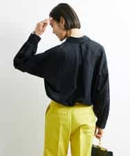 FMLGS06190 MICHEL KLEIN(ミッシェルクラン) [YURI KOBAYASHIコラボ/セットアップ対応]ストレッチテーパードパンツ グリーン(35)