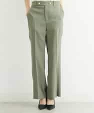 FMLGS27230 MICHEL KLEIN(ミッシェルクラン) [セットアップ対応／メディア着用]アイアスストレッチワイドパンツ カーキ