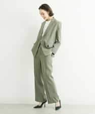 FMLGS27230 MICHEL KLEIN(ミッシェルクラン) [セットアップ対応／メディア着用]アイアスストレッチワイドパンツ カーキ