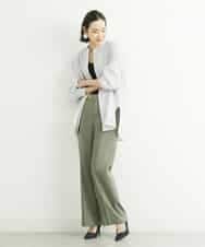 FMLGS27230 MICHEL KLEIN(ミッシェルクラン) [セットアップ対応／メディア着用]アイアスストレッチワイドパンツ カーキ