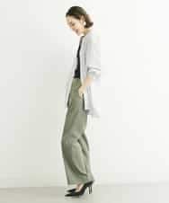 FMLGS27230 MICHEL KLEIN(ミッシェルクラン) [セットアップ対応／メディア着用]アイアスストレッチワイドパンツ カーキ