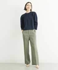 FMLGS27230 MICHEL KLEIN(ミッシェルクラン) [セットアップ対応／メディア着用]アイアスストレッチワイドパンツ カーキ