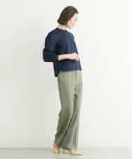 FMLGS27230 MICHEL KLEIN(ミッシェルクラン) [セットアップ対応／メディア着用]アイアスストレッチワイドパンツ カーキ