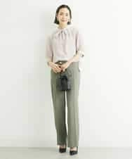 FMLGS27230 MICHEL KLEIN(ミッシェルクラン) [セットアップ対応／メディア着用]アイアスストレッチワイドパンツ カーキ