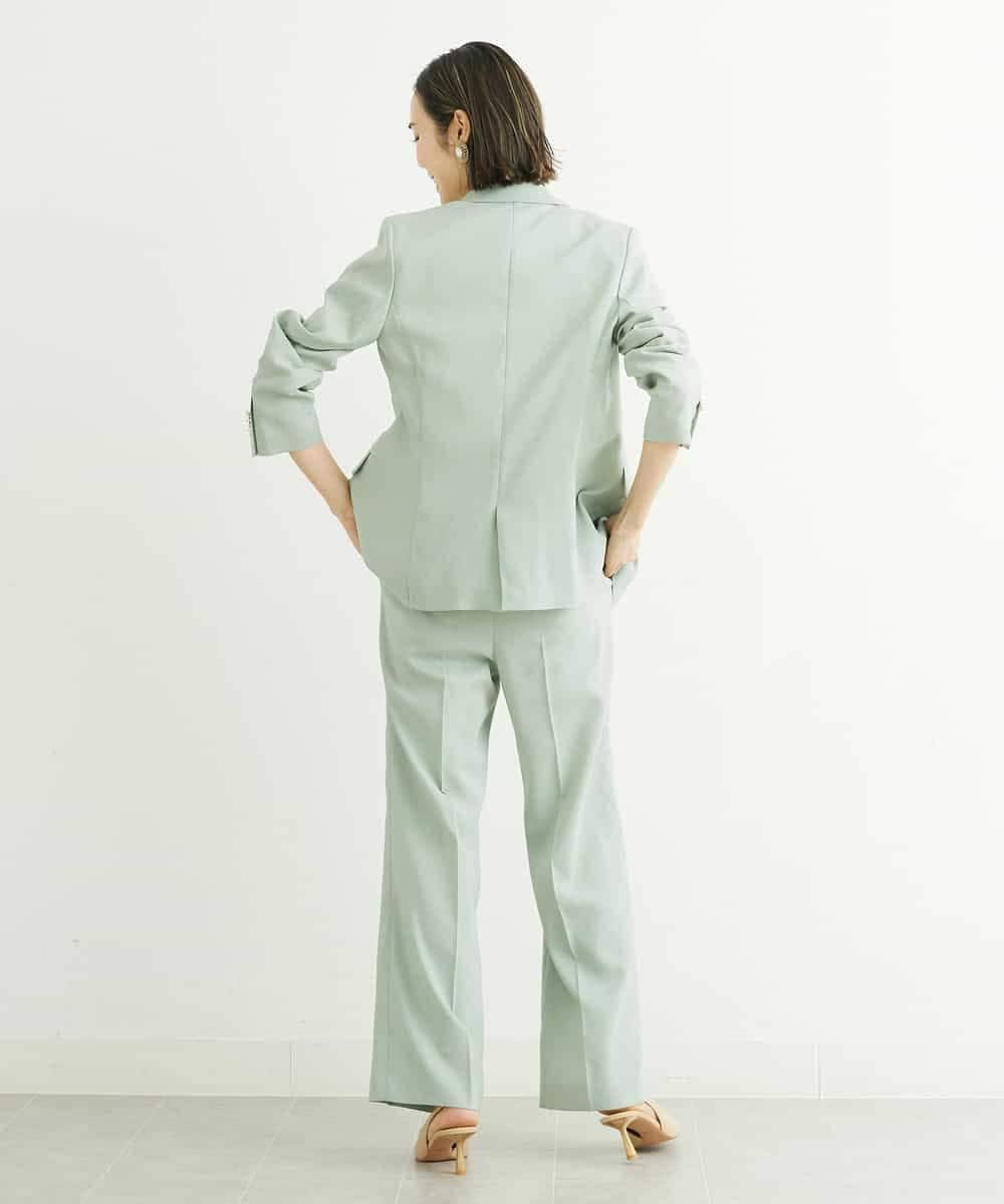 FMLGS27230 MICHEL KLEIN(ミッシェルクラン) [セットアップ対応／メディア着用]アイアスストレッチワイドパンツ カーキ