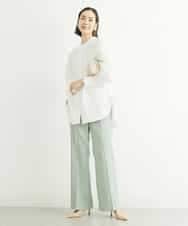 FMLGS27230 MICHEL KLEIN(ミッシェルクラン) [セットアップ対応／メディア着用]アイアスストレッチワイドパンツ カーキ